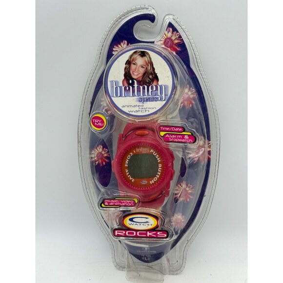 2000 Britney Spears C Watch Rocks Animated Fashion Watch NOS Sealed HTF main image 4